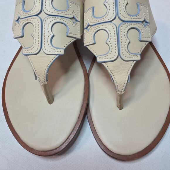 Tory Burch Jamie 6.5 Full Logo Thong Flip-flops Used few Times in Box. Classy - Picture 10 of 15